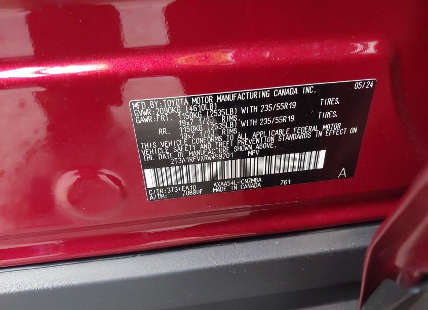 Photo 9 of 2024 Toyota Rav4 XLE PREMIUM (VIN 2T3A1RFVXRW459201)