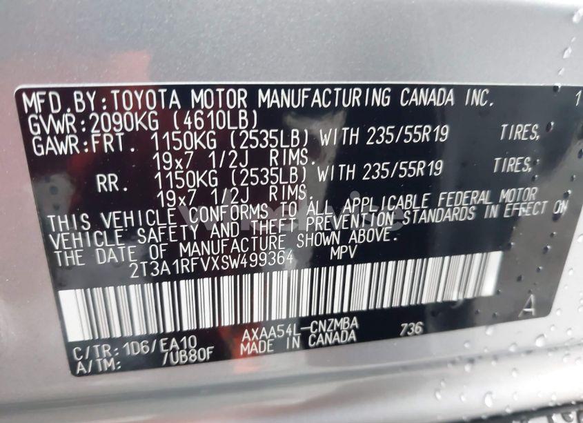 Photo 9 of 2025 Toyota Rav4 XLE PREMIUM (VIN 2T3A1RFVXSW499364)