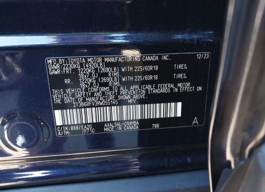 Photo 9 of 2024 Toyota Rav4 XLE PREMIUM (VIN 2T3B6RFV3RW055145)