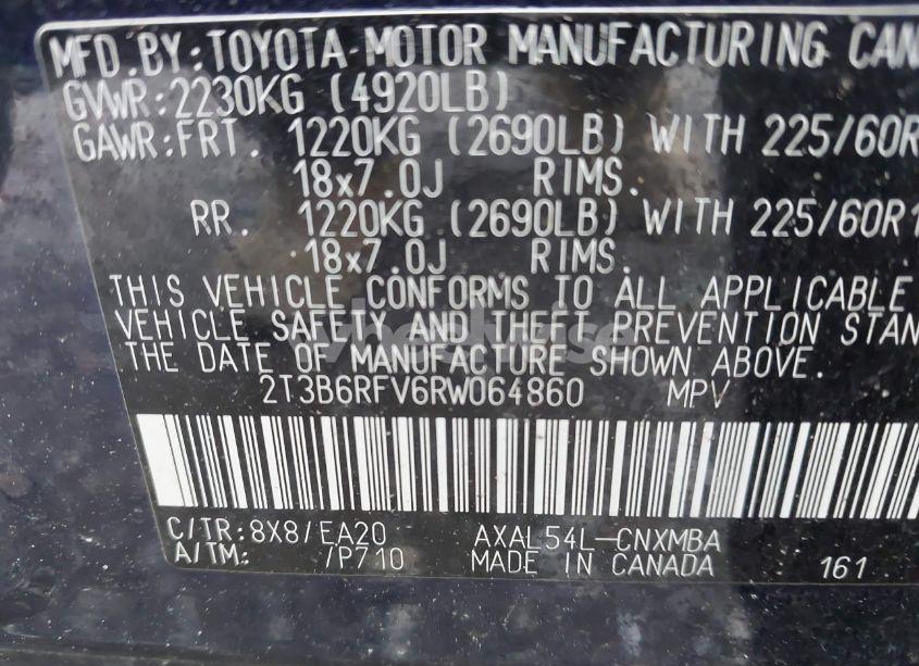 Photo 9 of 2024 Toyota Rav4 HYBRID XLE PREMIUM (VIN 2T3B6RFV6RW064860)