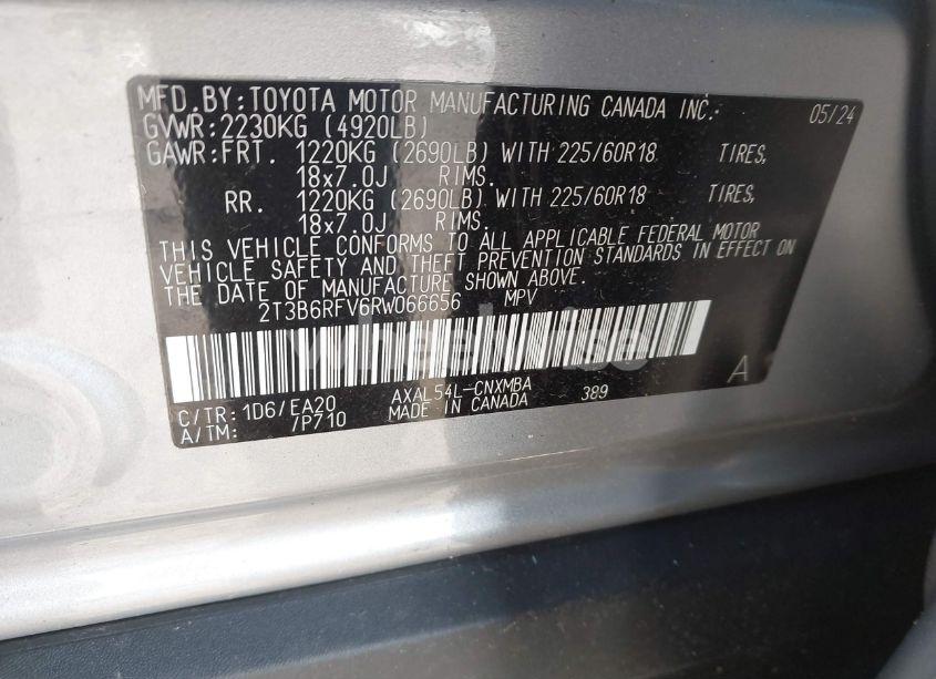 Photo 9 of 2024 Toyota Rav4 HYBRID XLE PREMIUM (VIN 2T3B6RFV6RW066656)