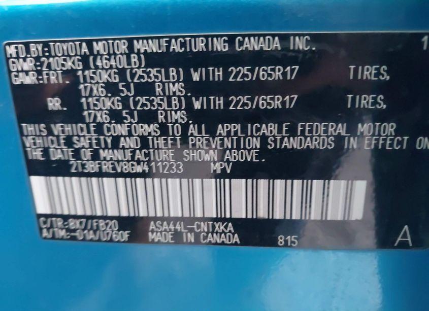 Photo 9 of 2012 Toyota Rav4 (VIN 2T3BF4DV1CW214421)