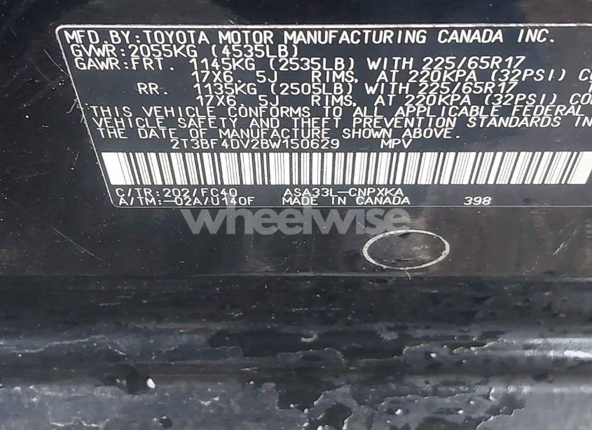 Photo 9 of 2011 Toyota Rav4 N/A (VIN 2T3BF4DV2BW150629)