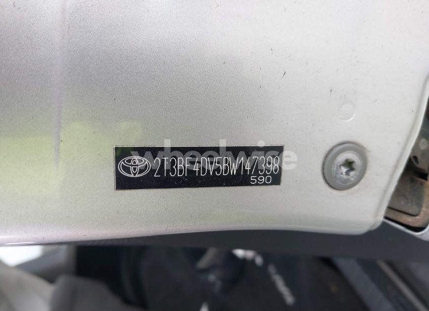 Photo 9 of 2011 Toyota Rav4 (VIN 2T3BF4DV5BW147398)