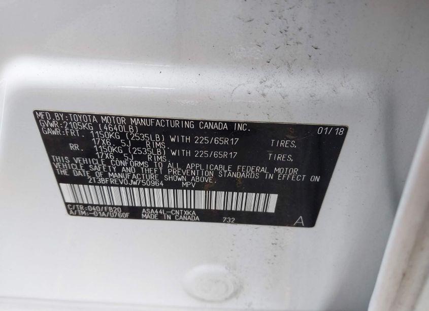 Photo 9 of 2018 Toyota Rav4 LE (VIN 2T3BFREV0JW750964)