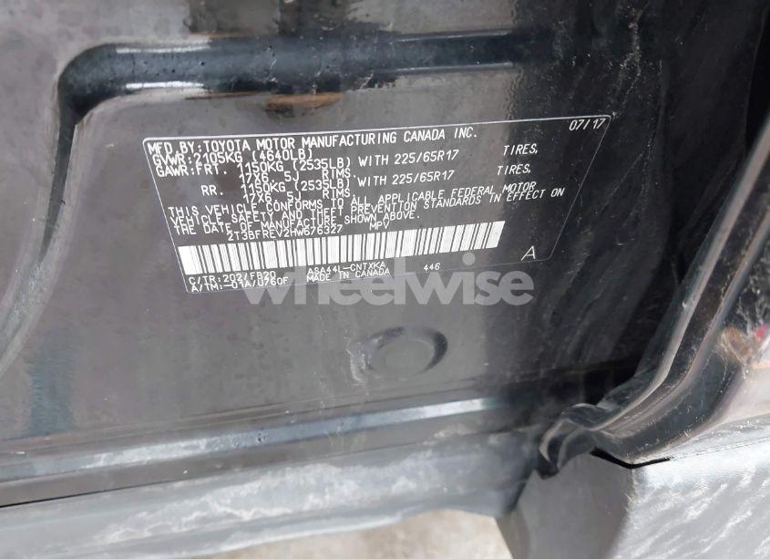 Photo 9 of 2017 Toyota Rav4 LE (VIN 2T3BFREV2HW676327)