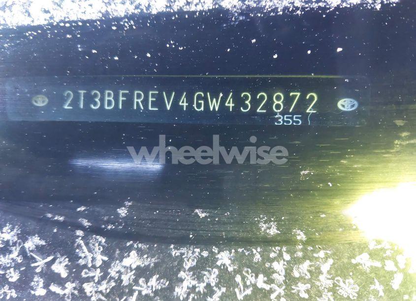 Photo 9 of 2016 Toyota Rav4 LE (VIN 2T3BFREV4GW432872)