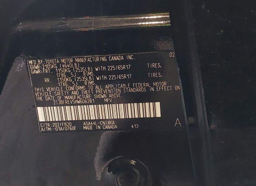 Photo 9 of 2017 Toyota Rav4 LE (VIN 2T3BFREV5HW608281)