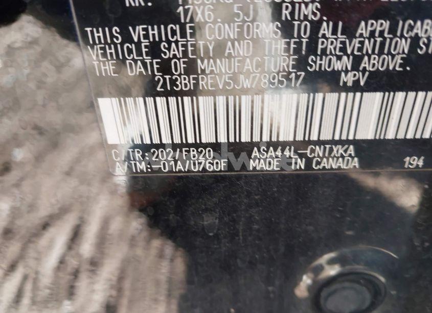 Photo 9 of 2018 Toyota Rav4 LE (VIN 2T3BFREV5JW789517)