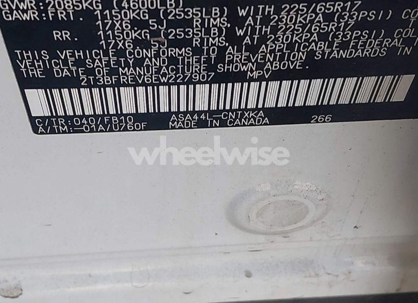 Photo 9 of 2014 Toyota Rav4 LE (VIN 2T3BFREV6EW227907)