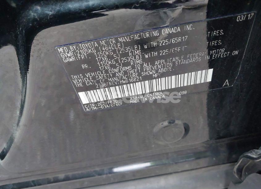 Photo 9 of 2017 Toyota Rav4 LE (VIN 2T3BFREV7HW616821)