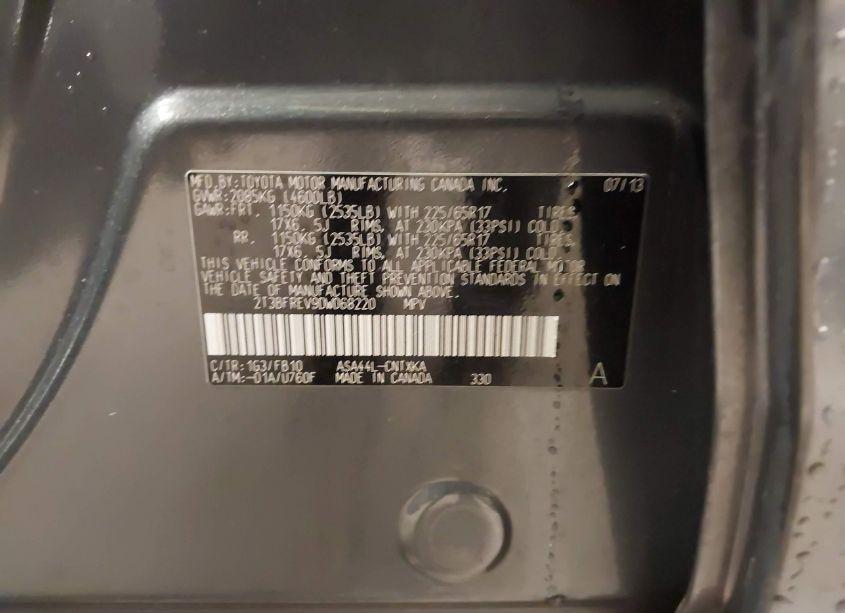 Photo 9 of 2013 Toyota Rav4 LE (VIN 2T3BFREV9DW068220)