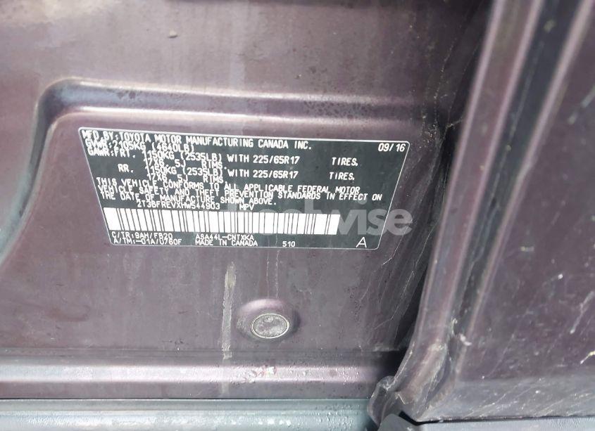 Photo 9 of 2017 Toyota Rav4 LE (VIN 2T3BFREVXHW544903)