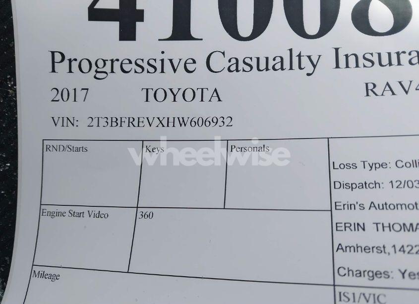 Photo 9 of 2017 Toyota Rav4 LE (VIN 2T3BFREVXHW606932)