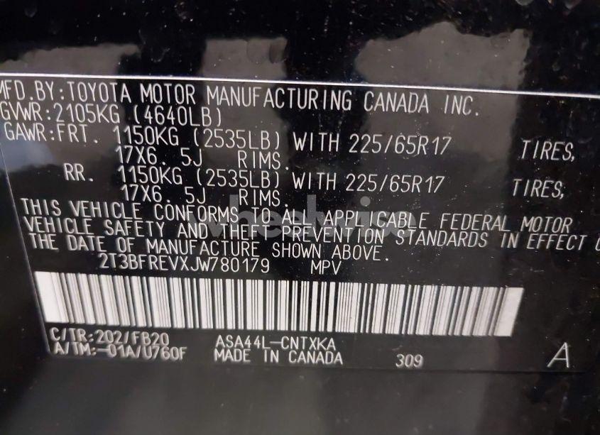 Photo 9 of 2018 Toyota Rav4 LE (VIN 2T3BFREVXJW780179)