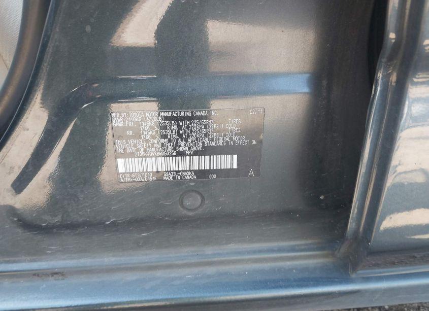 Photo 9 of 2011 Toyota Rav4 BASE V6 (VIN 2T3BK4DVXBW050256)