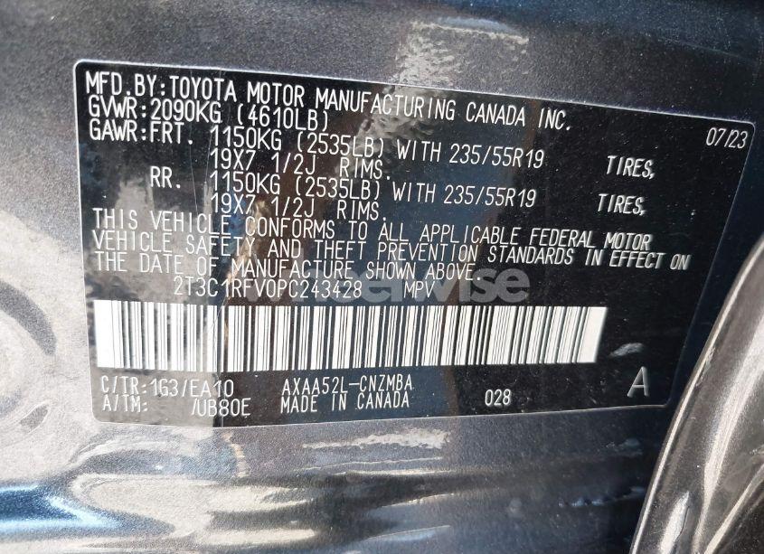 Photo 9 of 2023 Toyota Rav4 XLE PREMIUM (VIN 2T3C1RFV0PC243428)