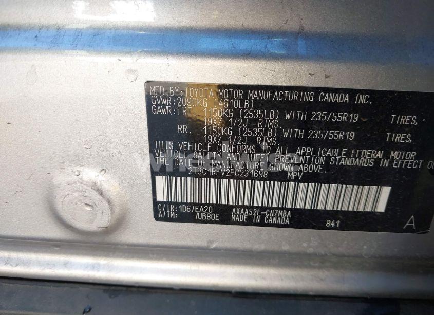 Photo 9 of 2023 Toyota Rav4 XLE PREMIUM (VIN 2T3C1RFV2PC231698)