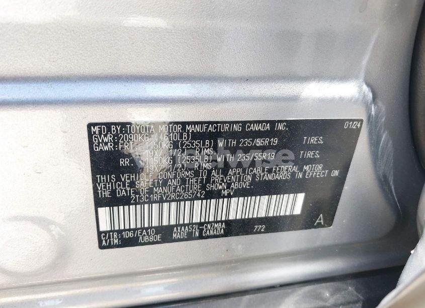 Photo 9 of 2024 Toyota Rav4 XLE PREMIUM (VIN 2T3C1RFV2RC265742)