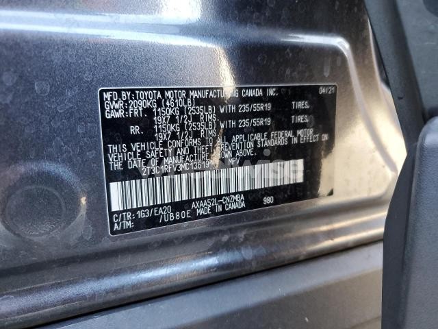 Photo 8 of 2021 TOYOTA RAV4 XLE PREMIUM (VIN 2T3C1RFV3MC136191)