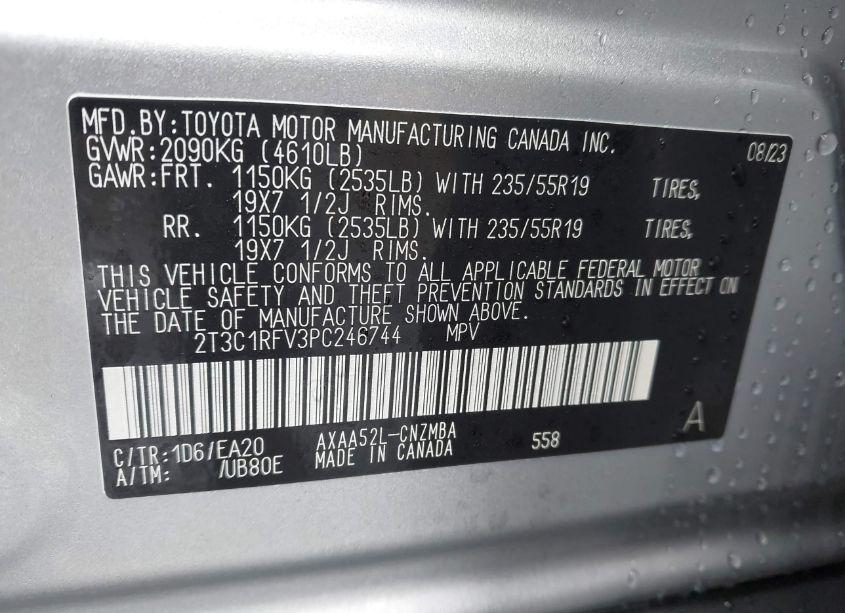 Photo 9 of 2023 Toyota Rav4 XLE PREMIUM (VIN 2T3C1RFV3PC246744)