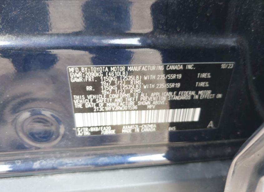 Photo 9 of 2024 Toyota Rav4 XLE PREMIUM (VIN 2T3C1RFV3RW301596)