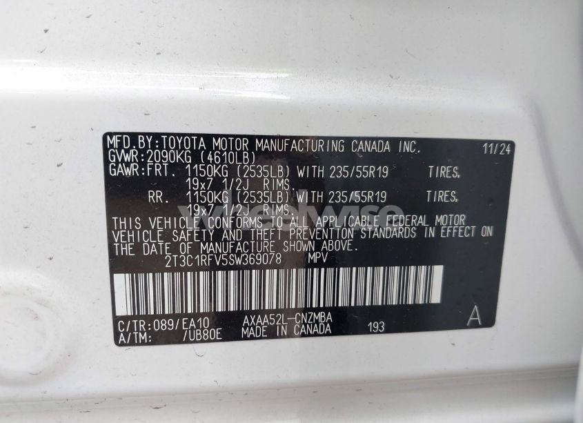 Photo 9 of 2025 Toyota Rav4 XLE PREMIUM (VIN 2T3C1RFV5SW369078)