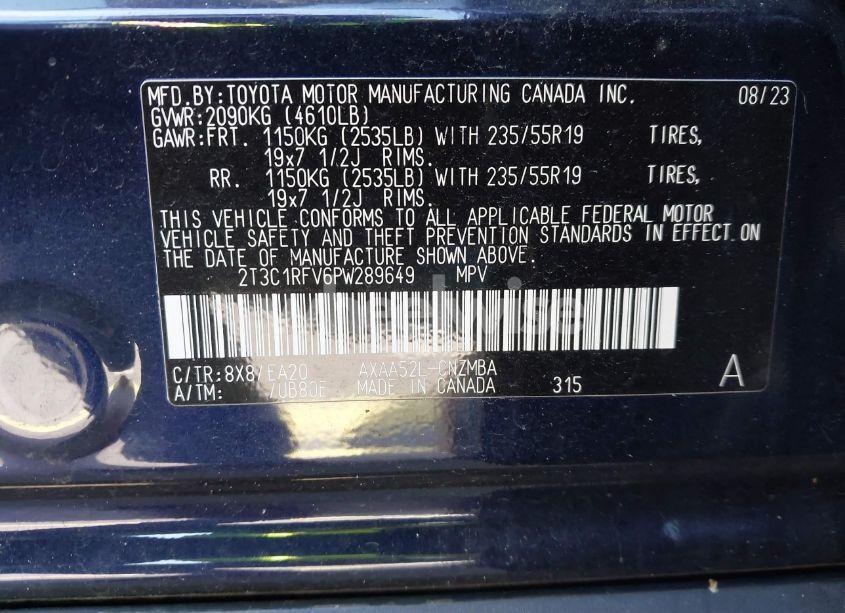 Photo 9 of 2023 Toyota Rav4 XLE PREMIUM (VIN 2T3C1RFV6PW289649)