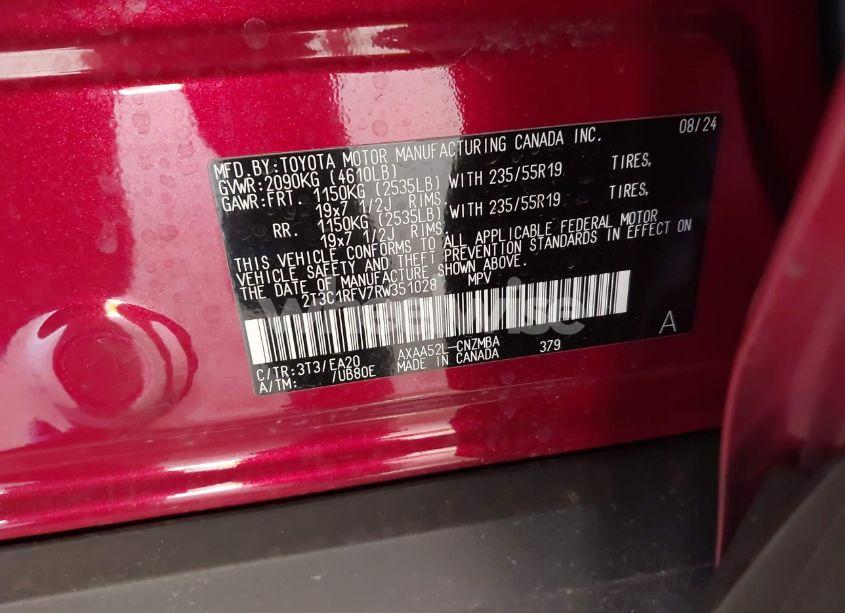 Photo 9 of 2024 Toyota Rav4 XLE PREMIUM (VIN 2T3C1RFV7RW351028)