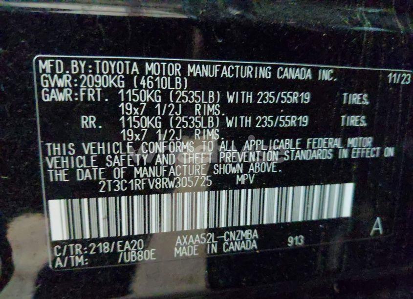 Photo 9 of 2024 Toyota Rav4 XLE PREMIUM (VIN 2T3C1RFV8RW305725)