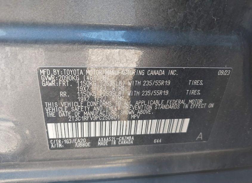 Photo 9 of 2023 Toyota Rav4 XLE PREMIUM (VIN 2T3C1RFV9PC250801)