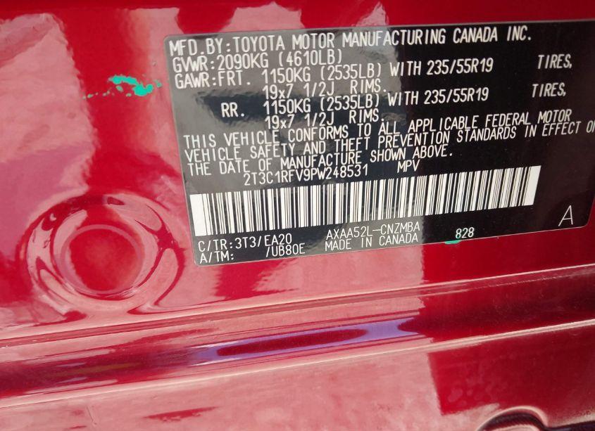 Photo 9 of 2023 Toyota Rav4 XLE PREMIUM (VIN 2T3C1RFV9PW248531)