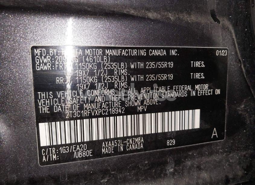 Photo 9 of 2023 Toyota Rav4 XLE PREMIUM (VIN 2T3C1RFVXPC218942)