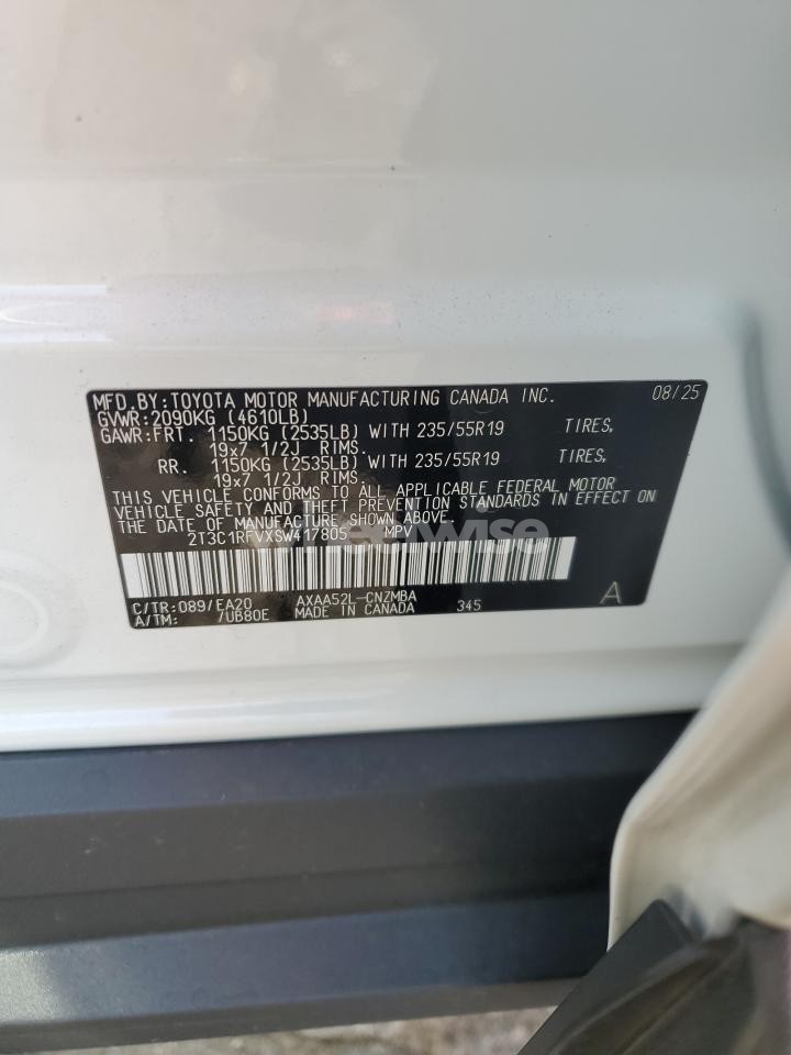 Photo 14 of 2025 TOYOTA RAV4 XLE PREMIUM (VIN 2T3C1RFVXSW417805)