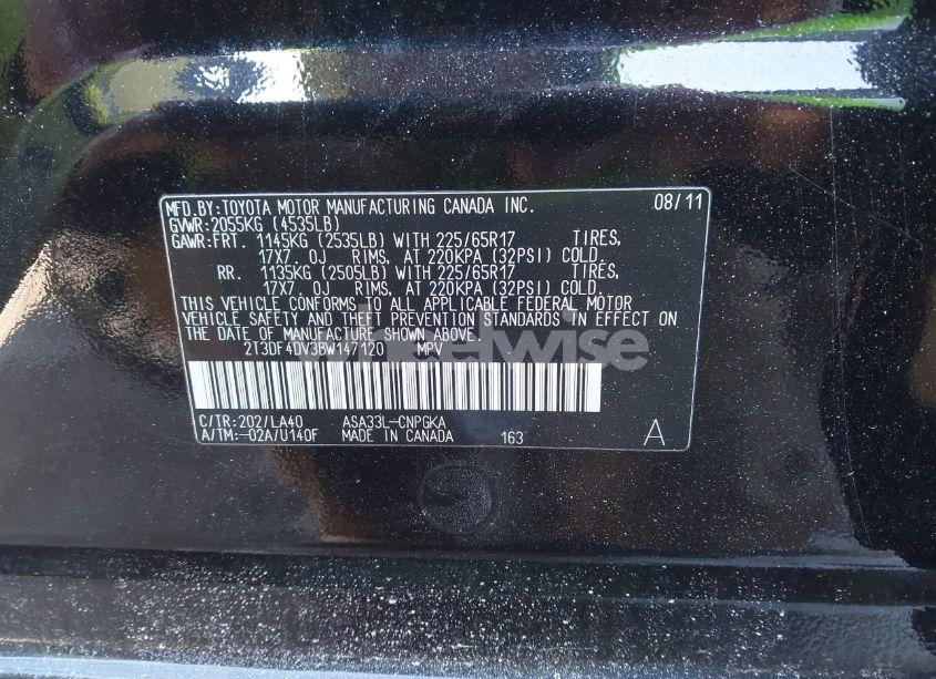 Photo 9 of 2011 Toyota Rav4 LIMITED (VIN 2T3DF4DV3BW147120)