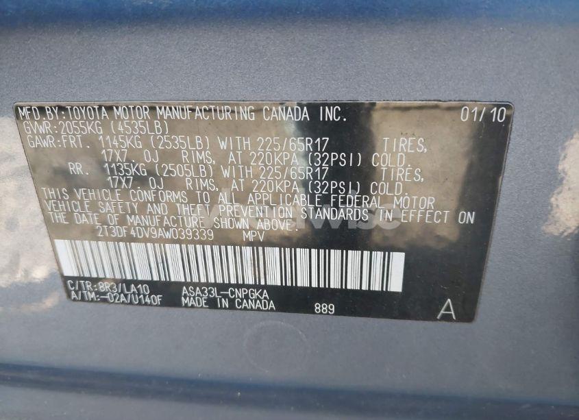 Photo 9 of 2010 Toyota Rav4 LIMITED (VIN 2T3DF4DV9AW039339)