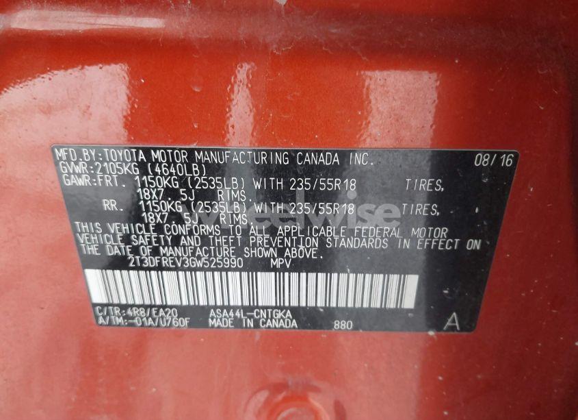 Photo 9 of 2016 Toyota Rav4 N/A (VIN 2T3DFREV3GW525990)