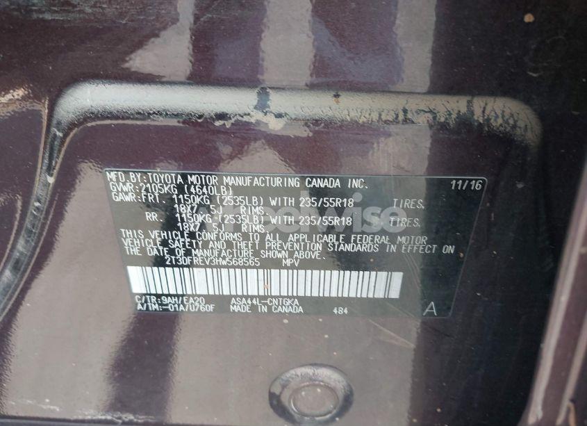 Photo 9 of 2017 Toyota Rav4 LIMITED (VIN 2T3DFREV3HW568565)