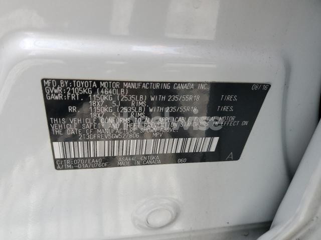 Photo 4 of 2016 TOYOTA RAV4 LIMITED (VIN 2T3DFREV5GW527806)