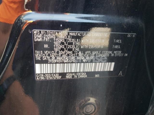 Photo 12 of 2016 TOYOTA RAV4 LIMITED (VIN 2T3DFREV7GW513101)