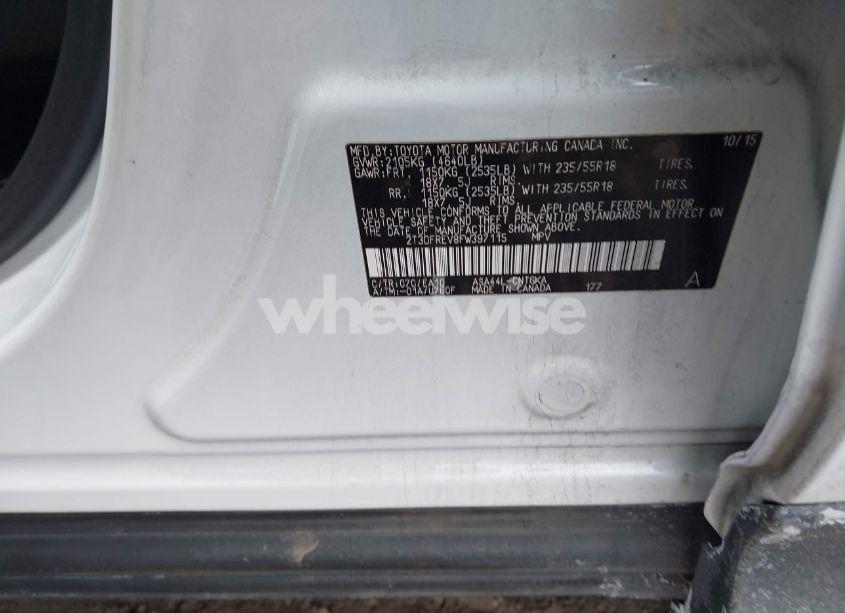 Photo 9 of 2015 Toyota Rav4 LIMITED (VIN 2T3DFREV8FW397115)