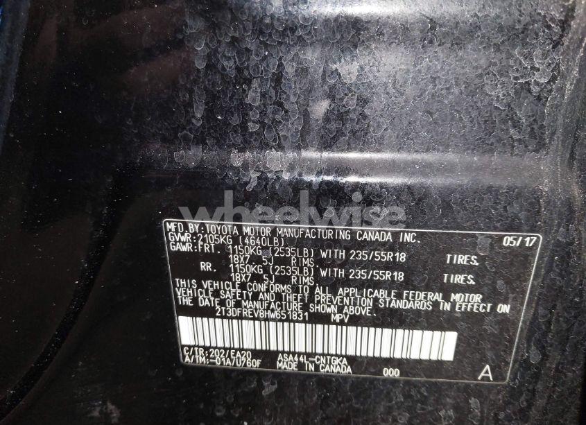 Photo 9 of 2017 Toyota Rav4 LIMITED (VIN 2T3DFREV8HW651831)