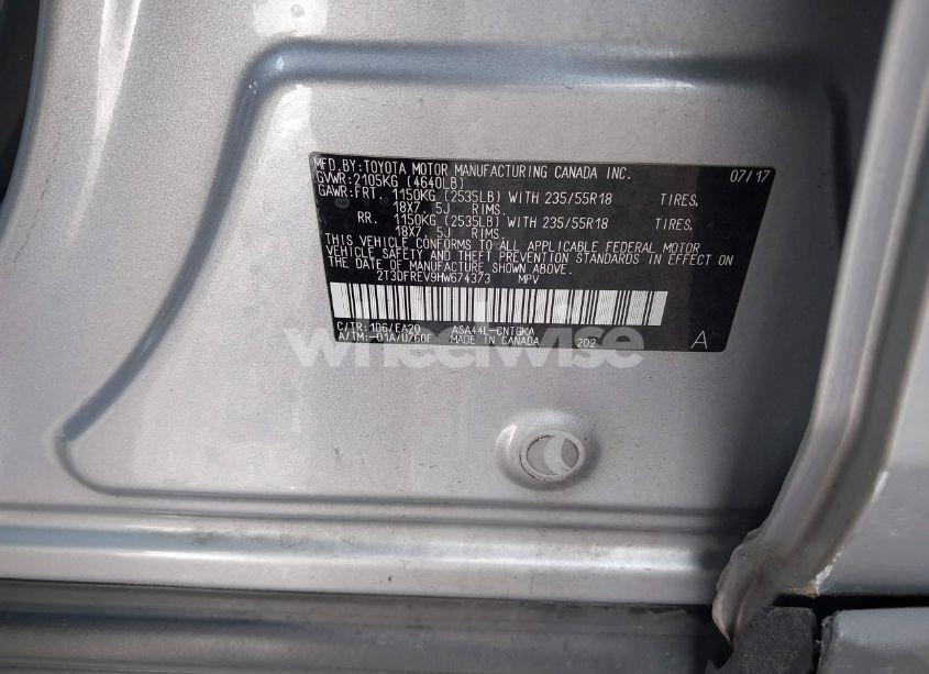 Photo 9 of 2017 Toyota Rav4 LIMITED (VIN 2T3DFREV9HW674373)