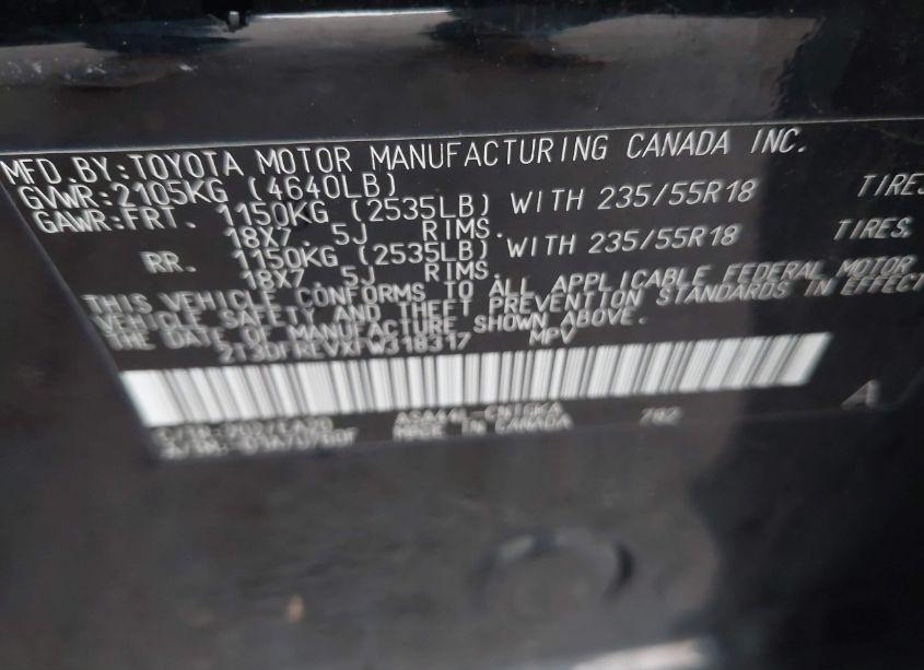 Photo 9 of 2015 Toyota Rav4 LIMITED (VIN 2T3DFREVXFW318317)