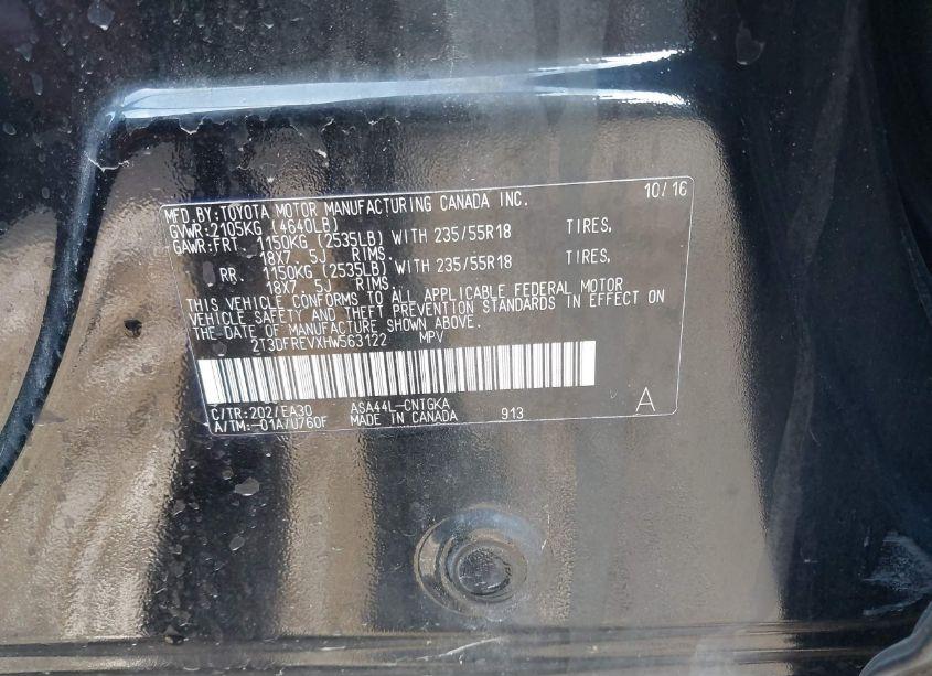 Photo 9 of 2017 Toyota Rav4 LIMITED/SE/PLATINUM (VIN 2T3DFREVXHW563122)