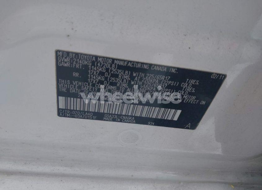 Photo 9 of 2011 Toyota Rav4 LIMITED (VIN 2T3DK4DV1BW049005)