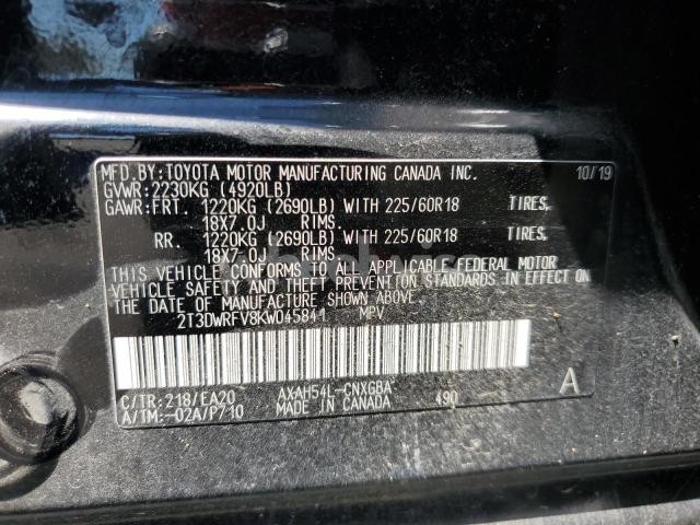 Photo 12 of 2019 TOYOTA RAV4 LIMITED (VIN 2T3DWRFV8KW045841)