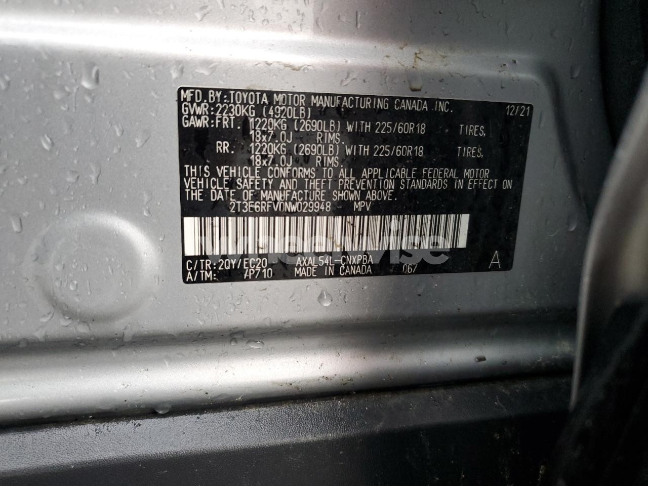 Photo 13 of 2022 TOYOTA RAV4 XSE (VIN 2T3E6RFV0NW029948)