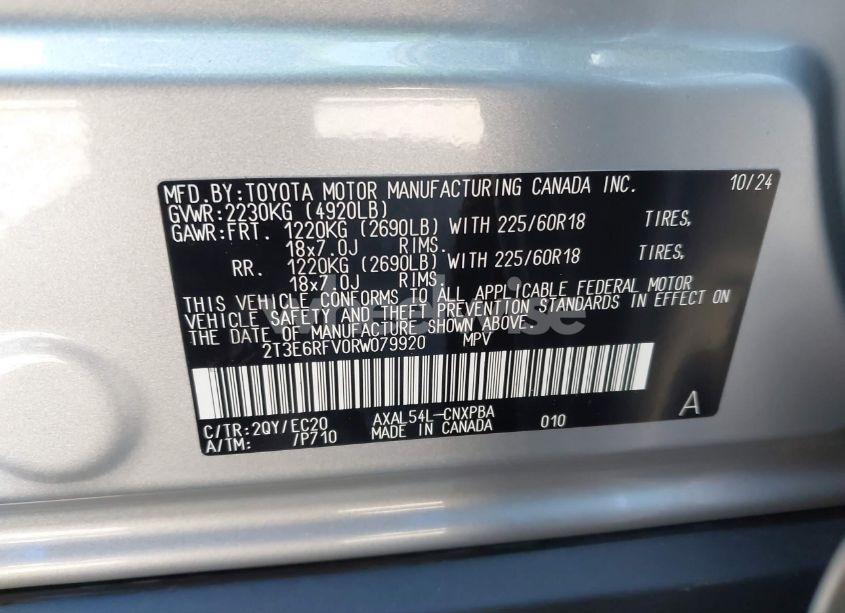 Photo 9 of 2024 Toyota Rav4 HYBRID XSE (VIN 2T3E6RFV0RW079920)
