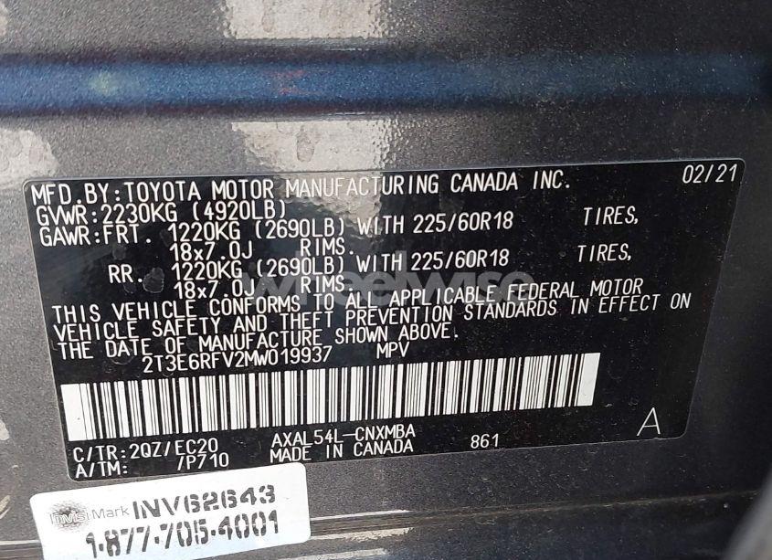 Photo 9 of 2021 Toyota Rav4 HYBRID XSE (VIN 2T3E6RFV2MW019937)